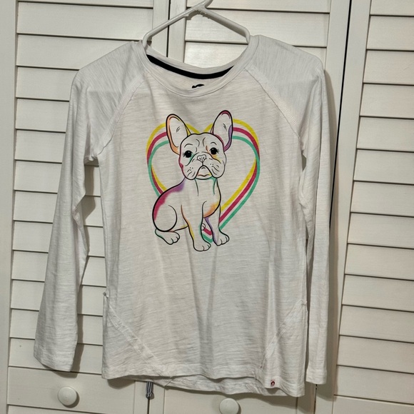 Appaman White Long Sleeve Tee with Dog and Rainbow - Picture 1 of 4